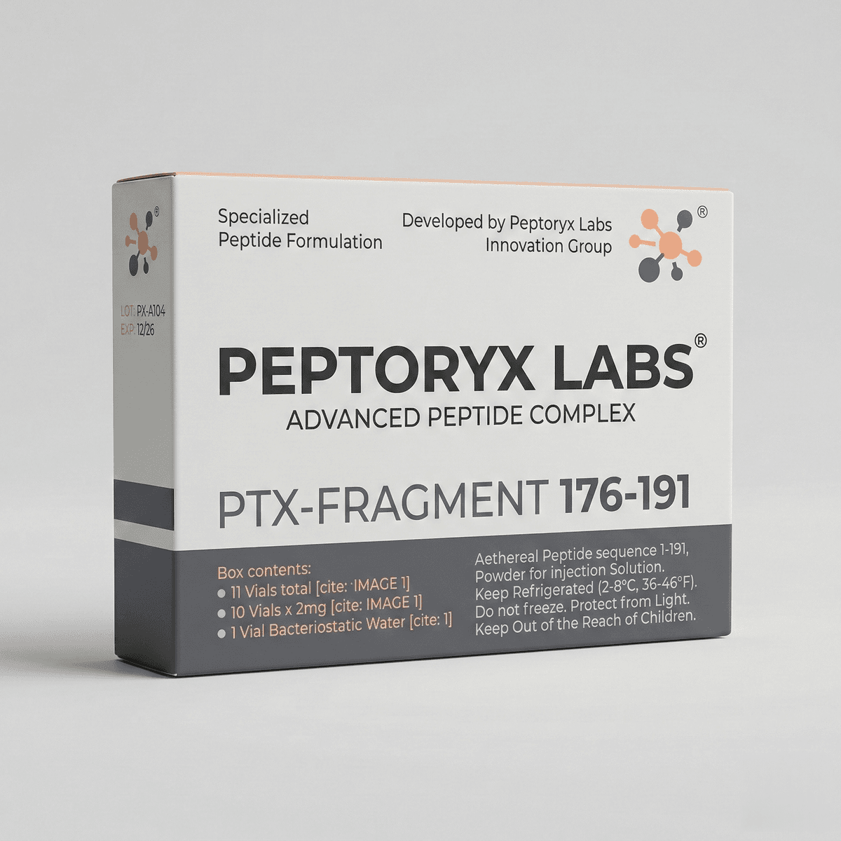 secondary box for peptide vials with custom insert pharmaceutical packaging solution