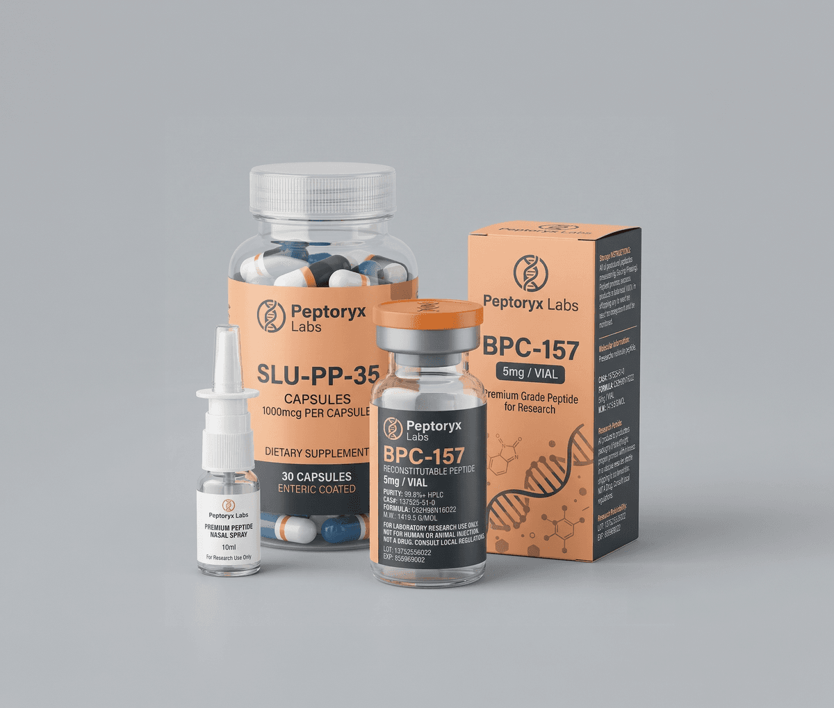 Longevity clinic product packaging